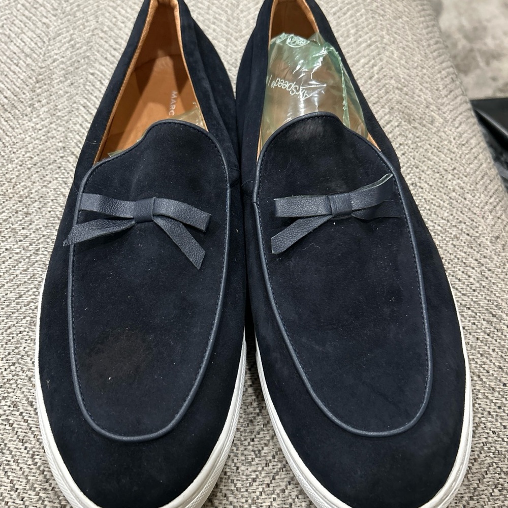 Marc Nolan Odell Navy Suede Belgian Loafer Slip on boat shoes  Size 13
